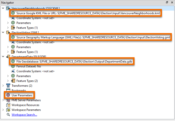 Setting all paths using the FME Server parameter